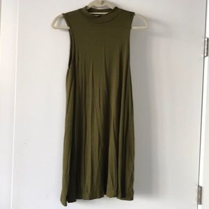 Silence and noise forest green swing dress